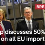 Traders react to rising stock prices after Trump delays EU tariffs.