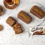 Galaxy Pistachio Kunafa chocolate box on display at a UAE retailer