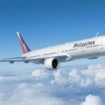 Philippine Airlines aircraft ready for takeoff on Manila to Doha route