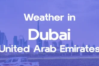 Early morning fog covering UAE highways with partly cloudy skies in the background.